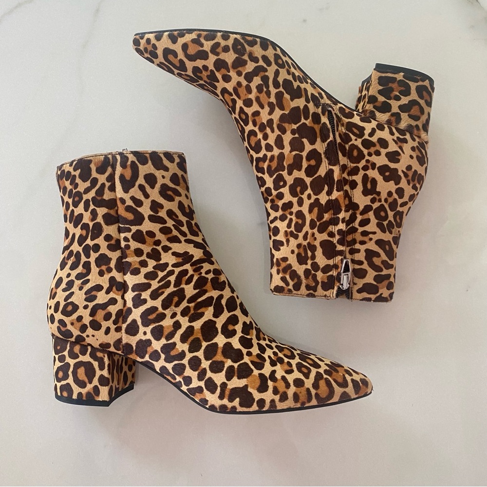 Dolce Vita Bel Ankle Boots in Leopard Calf Hair